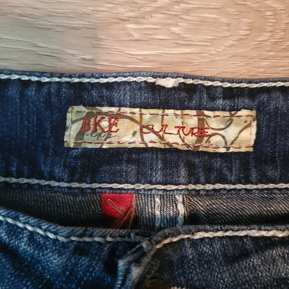 BKE Jeans Sz 36 Culture Crop Straight Mid Rise Medium Light Wash Stretch Denim - Picture 3 of 11